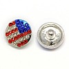 Alloy Rhinestone Buttons SNAP-A045-A37P-NR-1