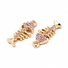 Rack Plating Eco-friendly Alloy Rhinestone Pendants FIND-A025-07G-03-2