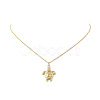 Ion Plating(IP) 201 Stainless Steel Tortoise with Starfish Pendants Necklaces NJEW-JN04283-01-4