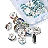 160Pcs 8 Colors Brass Rhinestone Spacer Beads RB-YW0001-03-2