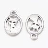 Tibetan Style Alloy Kitten Pendants X-TIBEP-R219-AS-LF-2