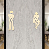 3D Plastic Self-Adhesive Man & Woman Pattern Mirror WC Sign DIY-WH0308-145A-6