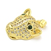 Brass Micro Pave Cubic Zirconia Pendants KK-K354-18G-01-2