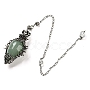 Natural Green Aventurine Dowsing Pendulum Big Pendants G-H293-01AS-06-2