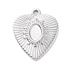 304 Stainless Steel Pendant Cabochon Settings X-STAS-G287-11P-1