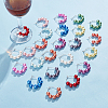 24Pcs 12 Color Acrylic Imitation Pearl Round Beaded Wine Glass Charms AJEW-AB00058-4