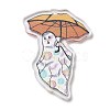 Halloween Theme Ghost Opaque Acrylic Pendants SACR-Z005-06B-1