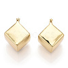 Brass Rhombus Thick Hoop Earrings for Women EJEW-F303-05G-4