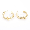 Brass Stud Earrings EJEW-Z007-02G-4