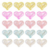 50Pcs 5 Colors Rainbow Iridescent Plating Acrylic Beads RESI-TA0002-19-9