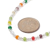 Glass Seed Beaded Necklace for Women NJEW-JN04276-3