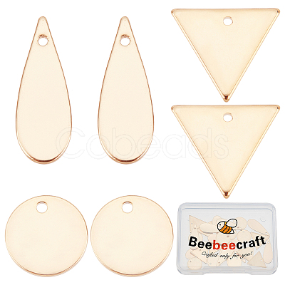 Beebeecraft 30Pcs 3 Style Brass Charms & Pendants KK-BBC0001-72-1