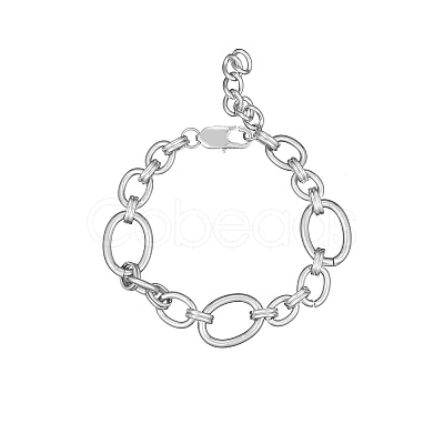 Non-Tarnish Stylish Unisex Stainless Steel Irregular Buckle Bracelet/Necklace VP8576-2-1