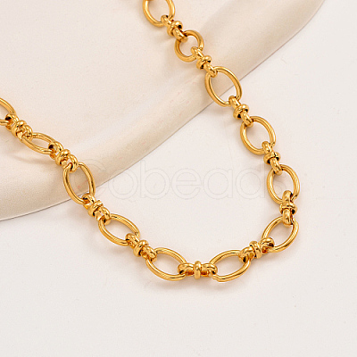 Stainless Steel Oval Link Chain Necklacces MF4965-1-1