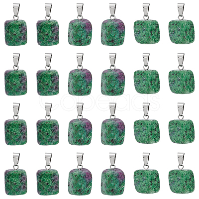 Unicraftale 24Pcs Natural Ruby in Zoisite Pendants G-UN0001-16C-1