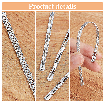 PandaHall Elite 40Pcs 4 Style  Iron Spiral Corset Boning Stay FIND-PH0009-66-1