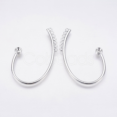 Alloy Cuff Earring Rhinestone Settings KK-M173-02S-1