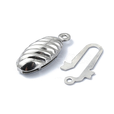 Non-Tarnish 304 Stainless Steel Box Clasp STAS-Q318-02P-1