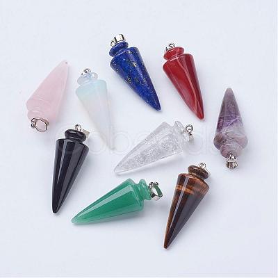 Natural & Synthetic Gemstone Pendants G-P236-1