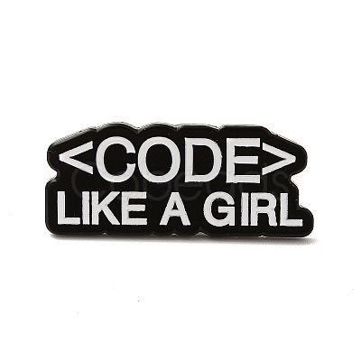 Programmer Code Word Enamel Pin JEWB-I022-08B-1