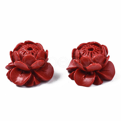 Lotus Cinnabar Beads CARL-Q004-83-1