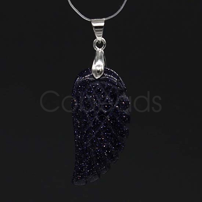 Synthetic Blue Goldstone Pendants WI-PW0001-085M-1