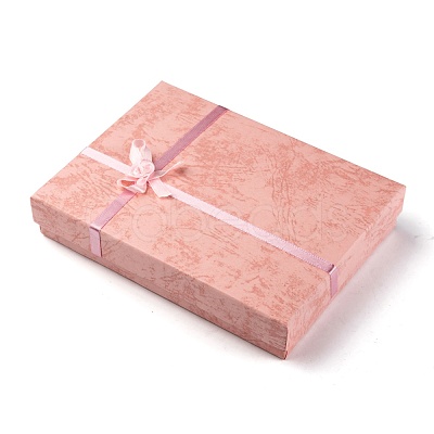 Jewelry Cardboard Boxes with Flower(Color Random Delivery) and Sponge Inside CBOX-R023-4-1