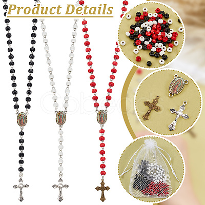 PandaHall Elite Wood Rosary Beaded Style Necklaces Bracelet Making Finding Kit DIY-PH0021-65-1