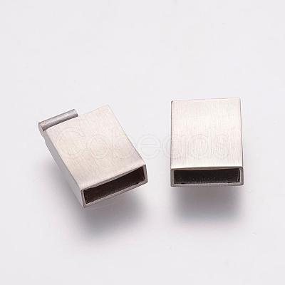 Tarnish Resistant 304 Stainless Steel Magnetic Clasps with Glue-in Ends STAS-K145-27P-1