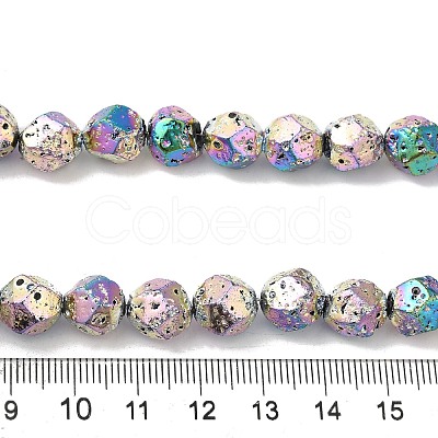 Blaking Painted Natural Lava Rock Beads Strands G-B086-A01-02A-1