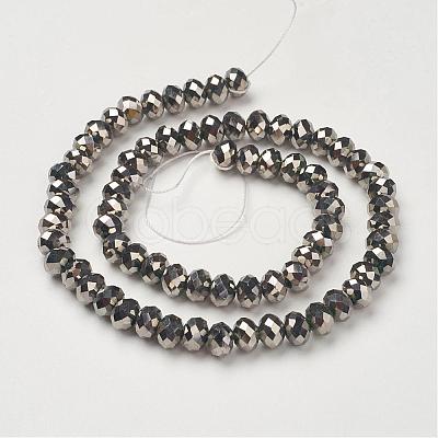 Electroplate Glass Beads Strands GR6x8mmY-M2-1