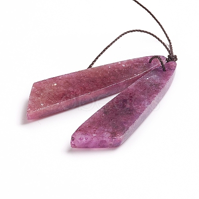 Natural Lepidolite/Purple Mica Stone Pendants X-G-G827-04O-1