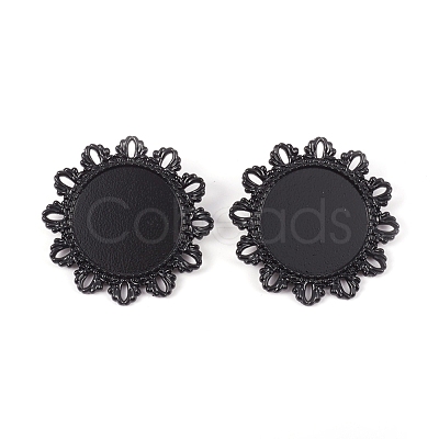 Zinc Alloy Brooch Findings PALLOY-WH0066-23G-1