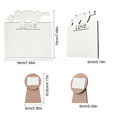 Sublimation MDF Blanks Photo Frame DJEW-CN0001-01-1