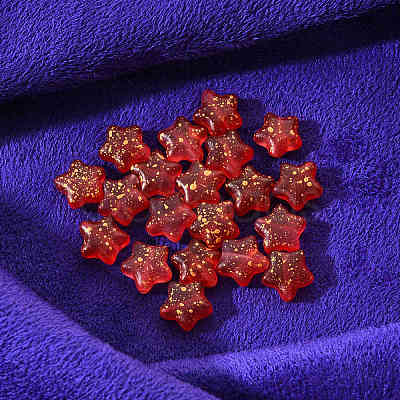 20Pcs Spray Painted Glass Beads GLAA-YW0001-11-1