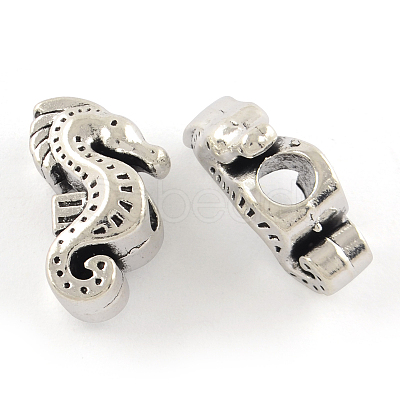 Tibetan Style Alloy European Large Hole Beads TIBEP-R304-090AS-LF-1