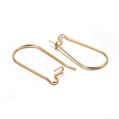 304 Stainless Steel Hoop Earring Findings STAS-P223-01G-03-1