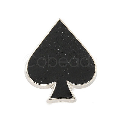 Poker Black Alloy Brooches JEWB-I030-11A-1