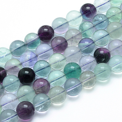 Natural Fluorite Beads Strands G-G823-03-12mm-1