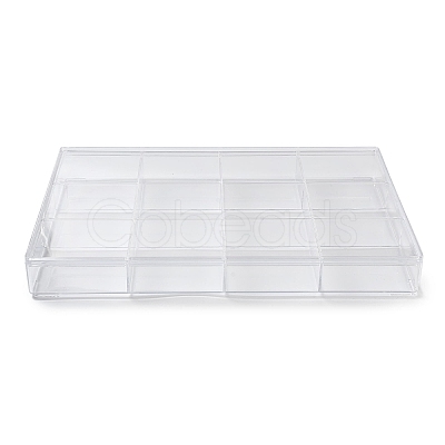 12 Grids Plastic Bead Containers with Cover CON-K002-03A-1