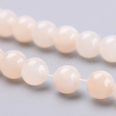 Natural Dyed Yellow Jade Gemstone Bead Strands X-G-R271-8mm-Y03-1