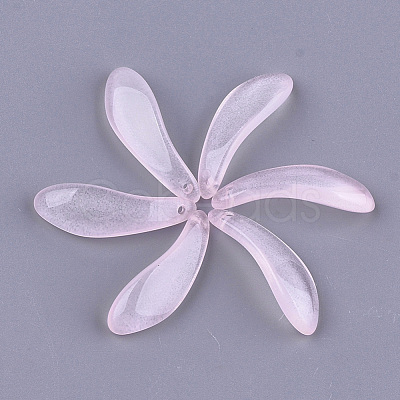 Transparent Spray Painted Glass Pendants X-GLAA-S183-07A-1