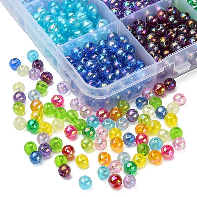 15 Colors Transparent Acrylic Beads DIY-YW0005-36-1