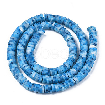 Handmade Polymer Clay Beads Strands CLAY-R089-6mm-163-1