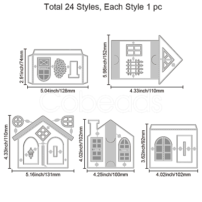 Carbon Steel Cutting Dies Stencils DIY-WH0309-1964-1