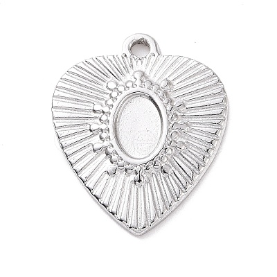 Non-Tarnish 304 Stainless Steel Pendant Cabochon Settings X-STAS-G287-11P-1