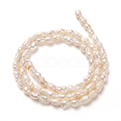 Natural Cultured Freshwater Pearl Beads Strands X-PEAR-J005-56-01-1