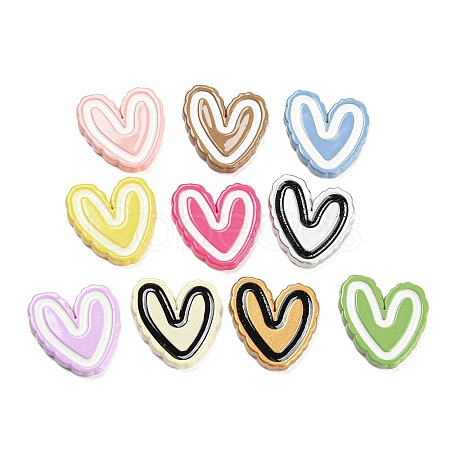 Opaque Resin Cabochons RESI-D003-12-1