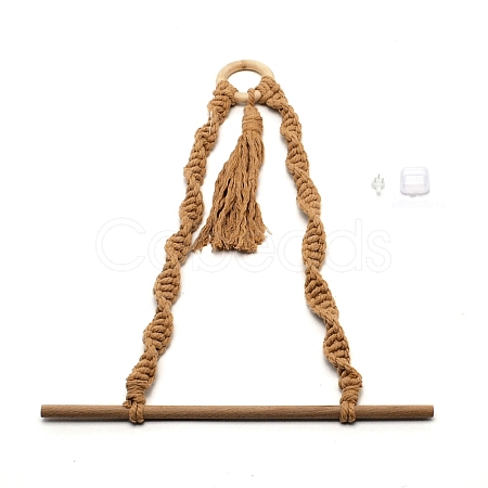 Toilet Wall Hanging Hand-Woven Rope Holder HJEW-TAC0012-10C-1