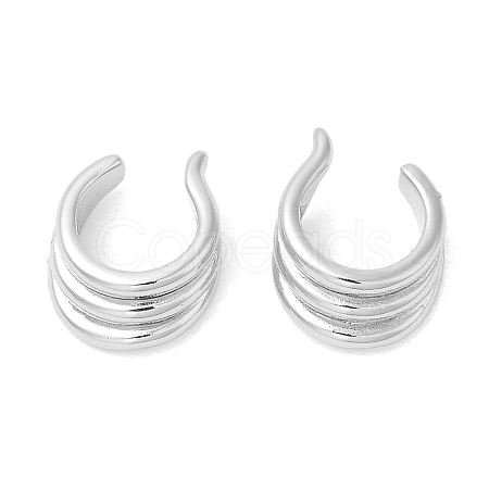 Rack Plating Brass Cuff Earrings EJEW-Q770-25P-1